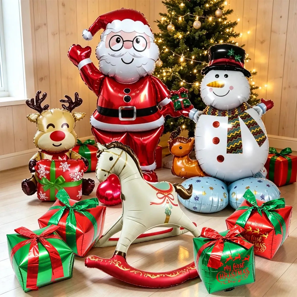 Large Standing Christmas Foil Balloons – Santa, Snowman & More Christmas Foil Balloons Babs