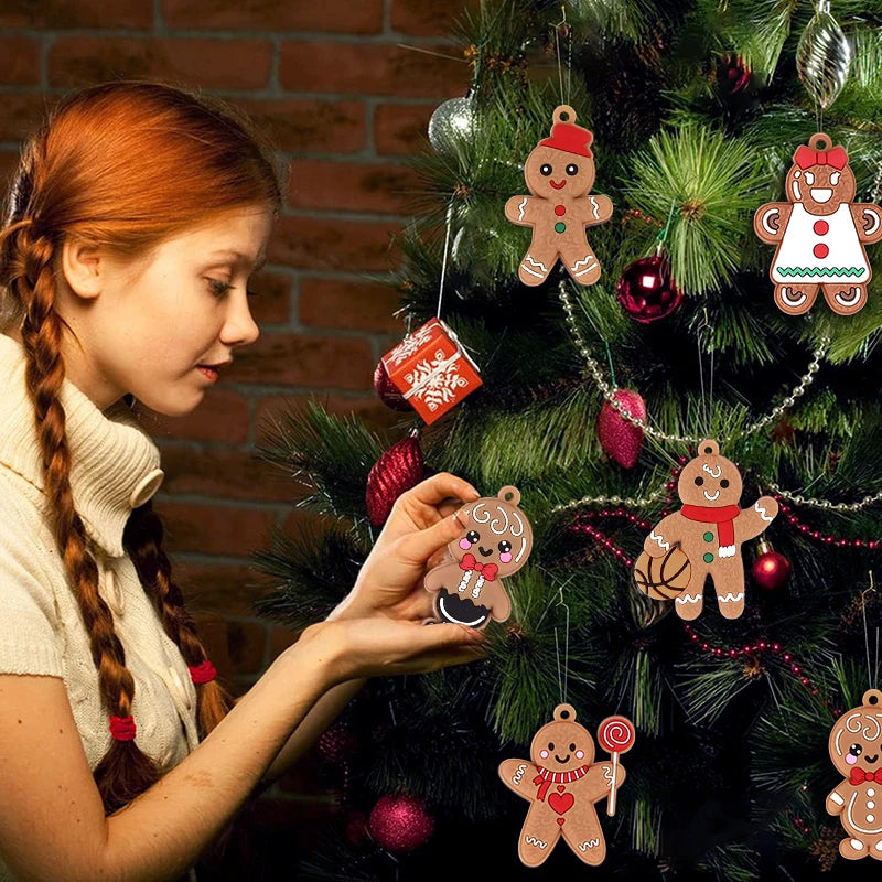 Gingerbread Man Christmas Tree Ornaments – Hanging Pendants Christmas Tree Ornaments Babs