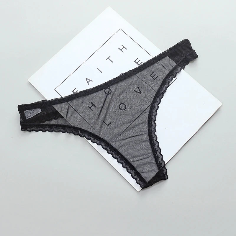 Women's Lace G-String Thong – Sheer Low-Rise Panties Lace Thong Panties Babs