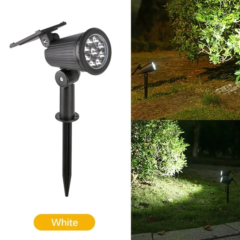 Solar Spotlight Outdoor Waterproof Dimmable Garden Light Solar Garden Spotlight Babs White 4pcs