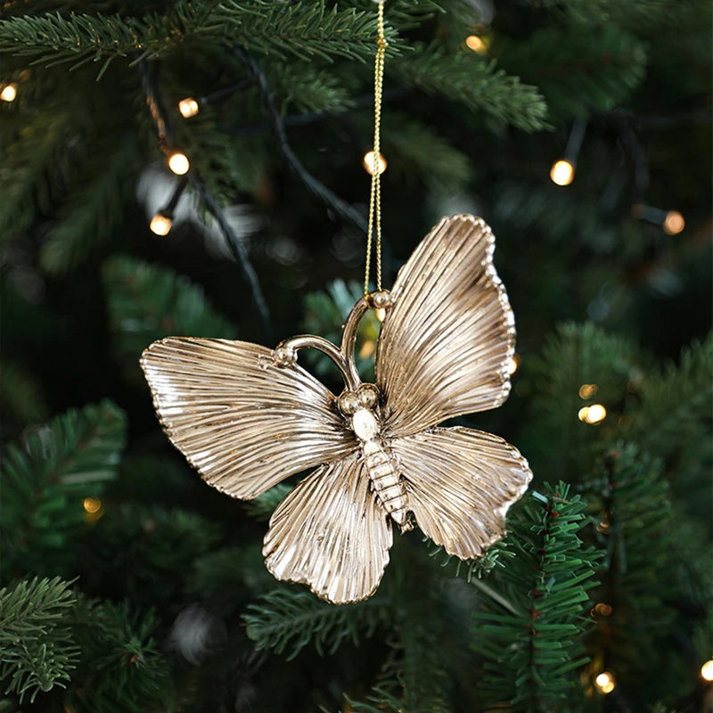 Christmas Gold Ornaments – Elk Angel Snowflake Xmas Tree Pendants Christmas Tree Ornaments Babs