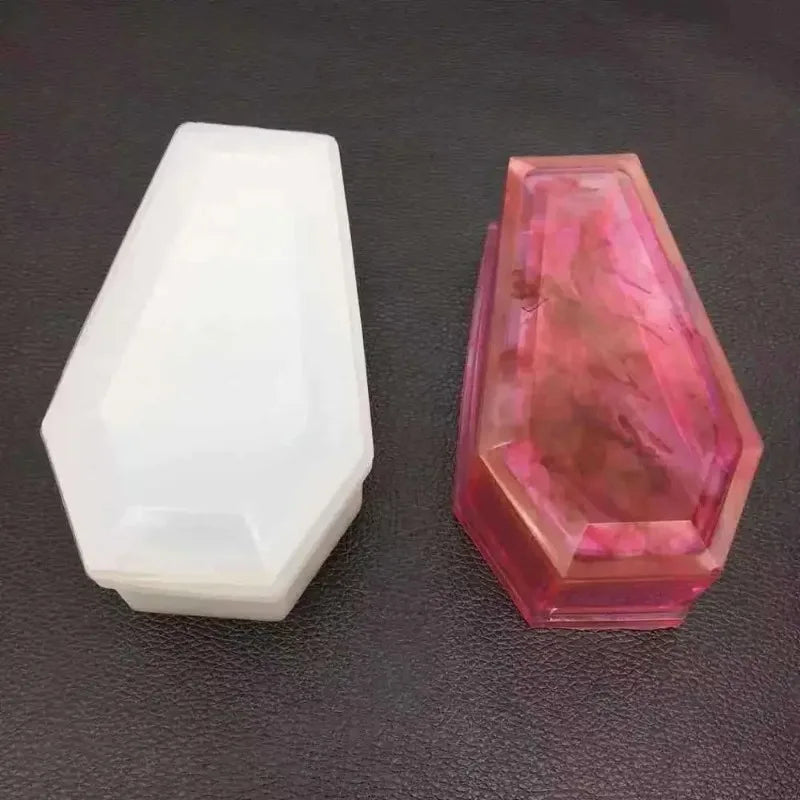 DIY Coffin Silicone Mold with Lid – Halloween Resin Craft Resin Craft Mold Babs