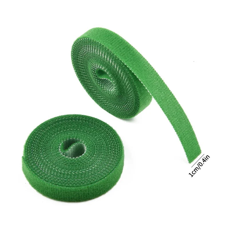 3-Roll Green Nylon Garden Plant Ties – Hook & Loop Support Garden Plant Ties Babs