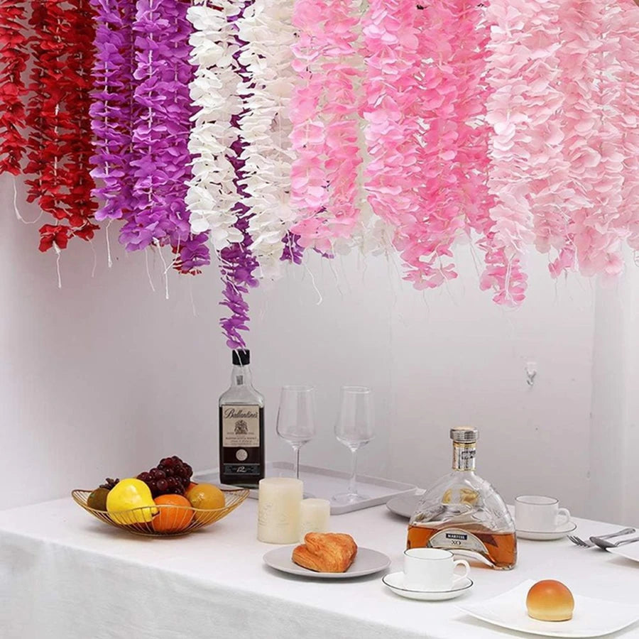 Silk Cherry Blossom Garland 200cm – Artificial Sakura Vine Decor Artificial Flower Garland Babs
