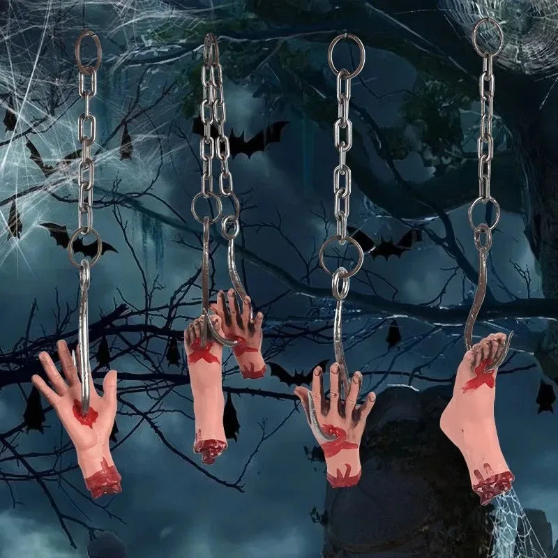 Halloween Iron Chain Hook Horror Props – Haunted House Decor Halloween Horror Props Babs