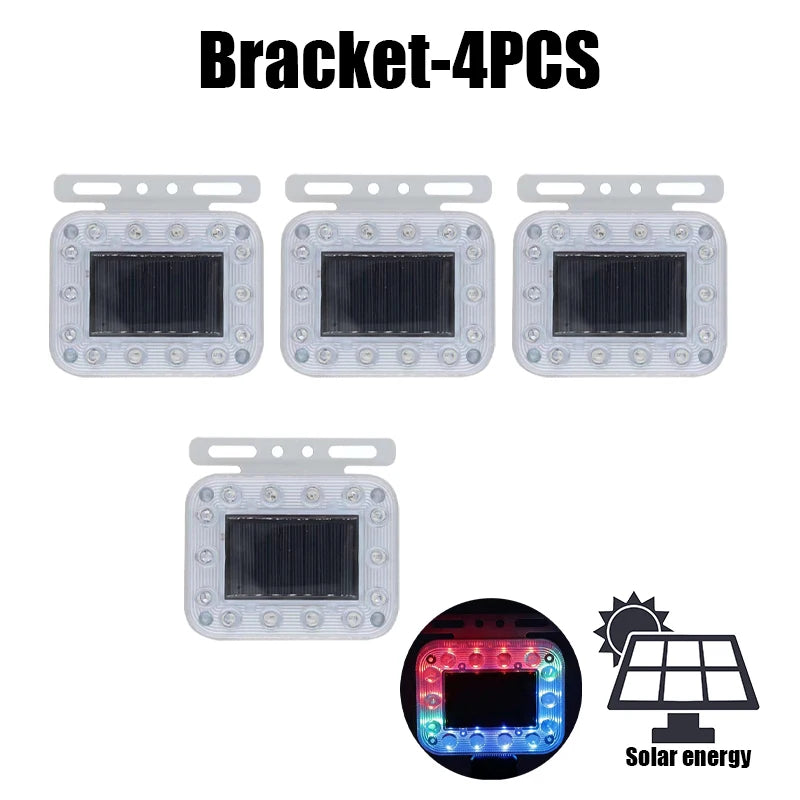 Solar Car Warning Light Flashing Lamp – Strong Magnetic Base Car Warning Light Babs Bracket 4PCS