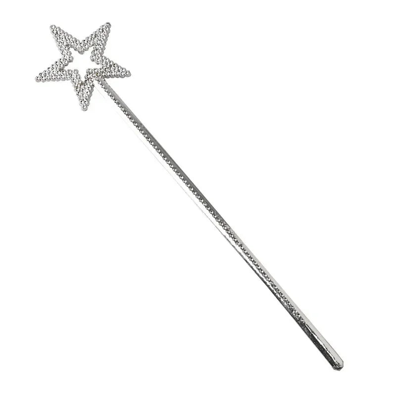 10pcs Star Magic Wands 13" Fairy Princess Gold Silver Party Set Costume Wand Set Babs silvery