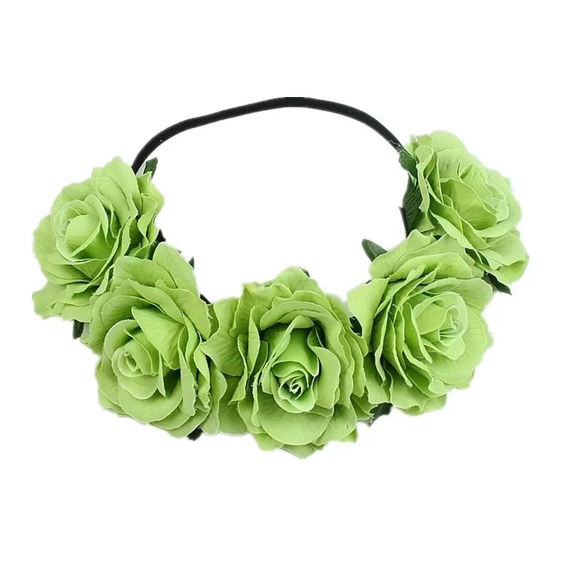Rose Floral Wreath Crown Headband – Bridal & Party Hair Accessory Floral Hair Crown Babs 2