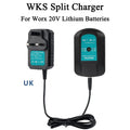 WA3742 Rapid Charger for WORX 20V Lithium Batteries – LED Portable Battery Charger Babs UK plug