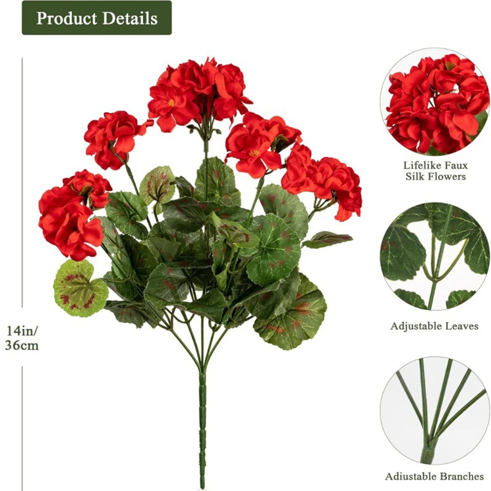Artificial Silk Begonia Flower Branch – Home & Party Décor Artificial Silk Flower Babs