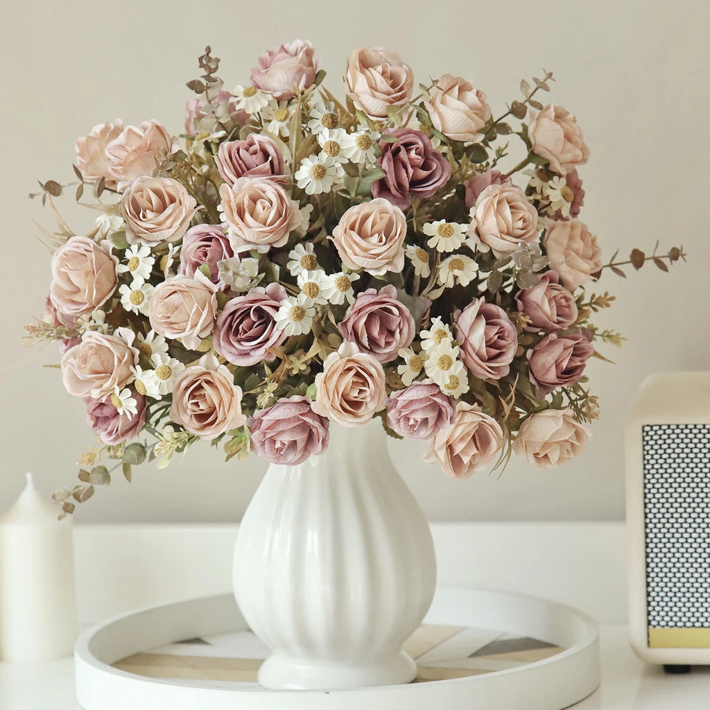 Artificial Silk Rose Bouquet for Wedding & Home Décor | DIY Artificial Silk Flowers Babs