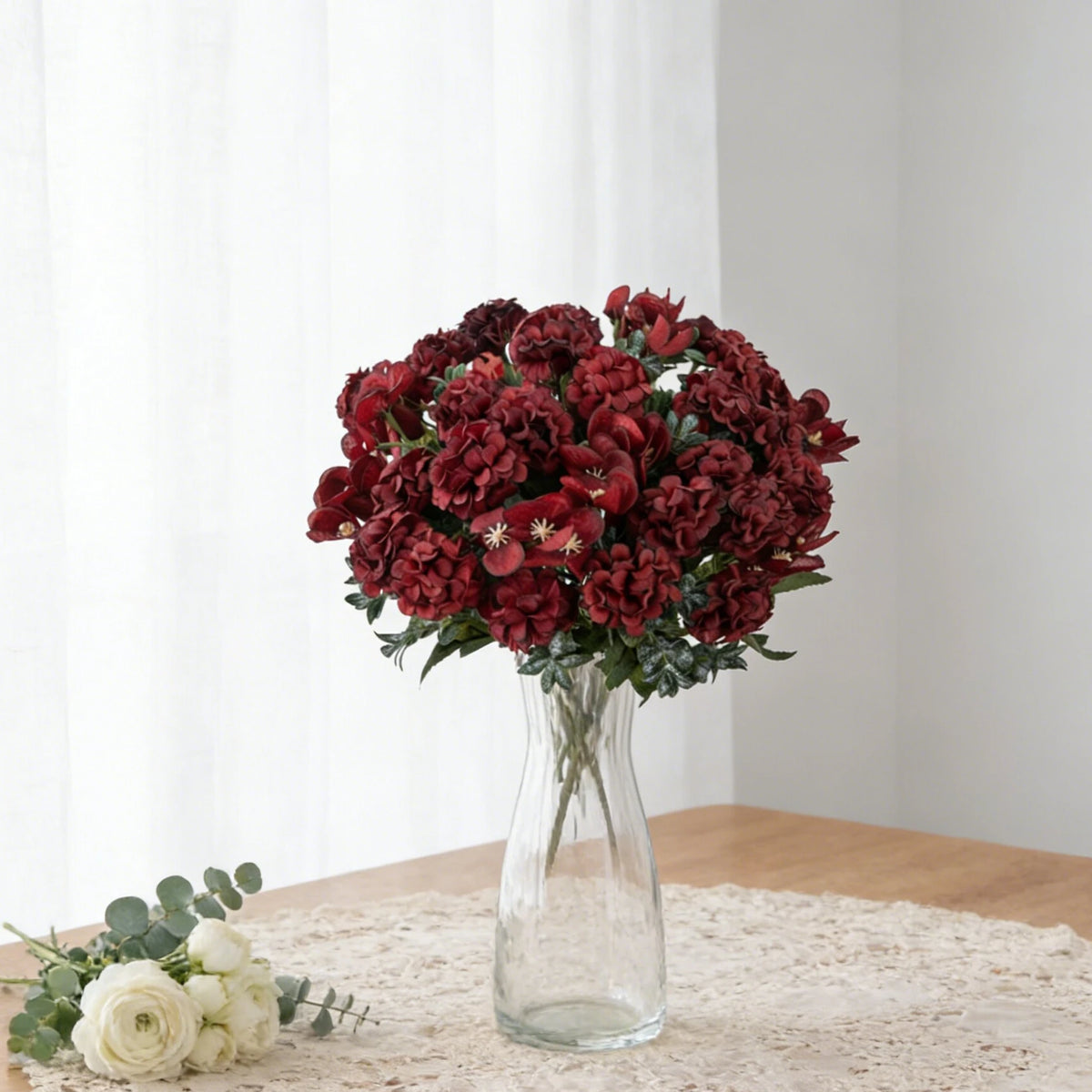 Artificial Silk Peony Rose Hydrangea Bouquet – Wedding Décor Artificial Flower Bouquet Babs