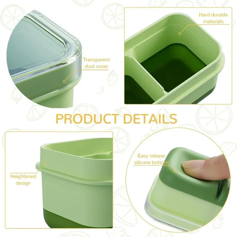 3-Cube Silicone Ice Tray with Airtight Lid – BPA-Free, Stackable Silicone Ice Tray Babs