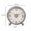 Natural Seashell Brass Desk Clock – Silent Quartz Home Decor Decorative Desk Clock Babs Table Clock