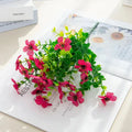 Artificial Silk Eucalyptus & Violet Flowers – 1 or 4 Pcs Artificial Silk Flowers Babs color 7 1PC