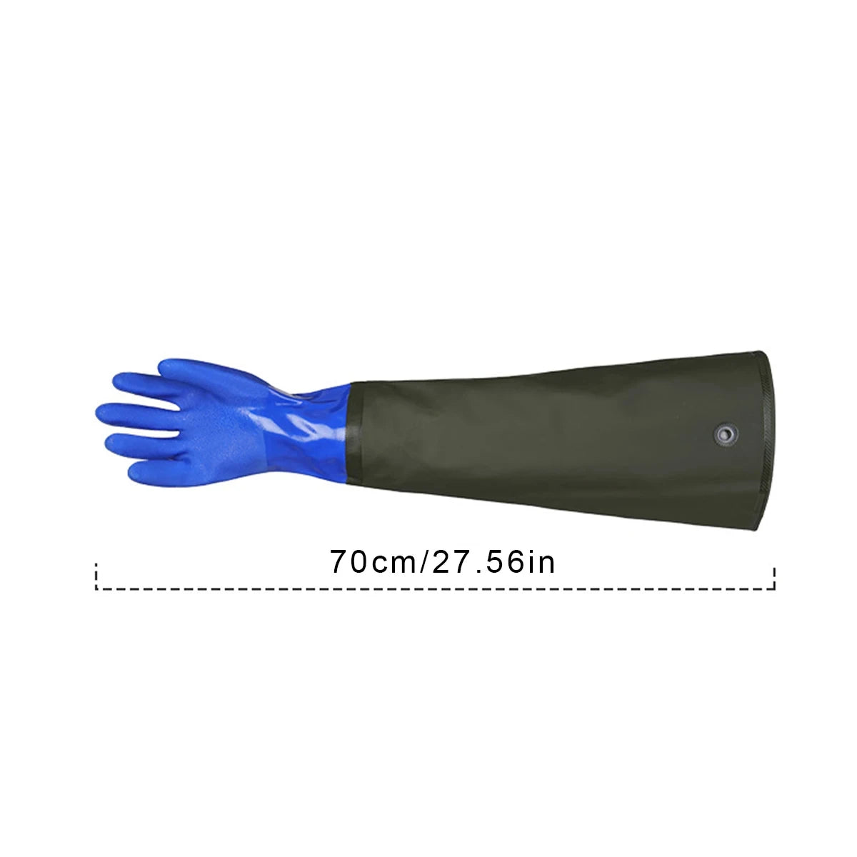 Long Rubber Work Gloves with Arm Guards – Waterproof Fishery Rubber Work Gloves Babs