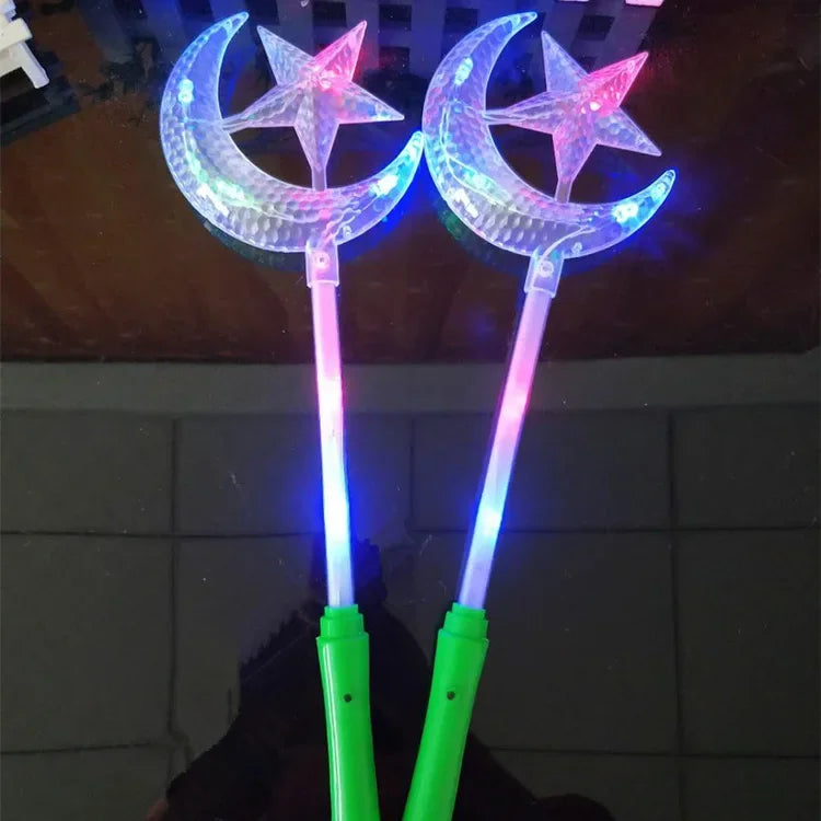12pc LED Light-Up Magic Wands | Party Favors Kids & Adults LED Party Wands Babs star moon wands