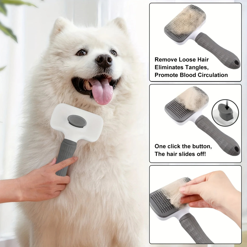 2-Piece Pet Grooming Set – Slicker Brush & Flea Comb Pet Grooming Set Babs