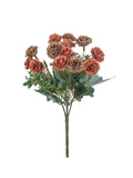 Artificial Silk Rose Bouquet for Wedding & Home Décor Artificial Flower Bouquet Babs Orange 1pc