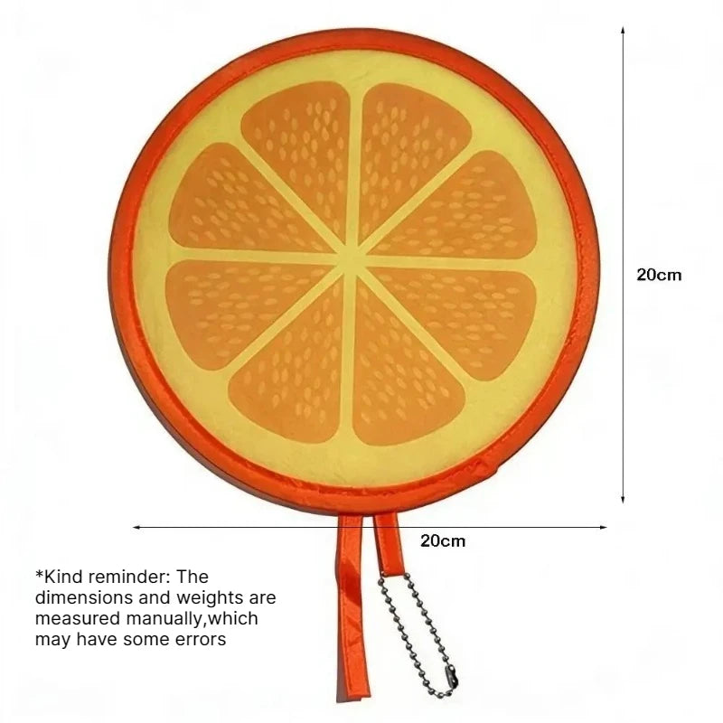 Fruit Cartoon Round Foldable Hand Fan – Portable Pocket Fan Foldable Hand Fan Babs
