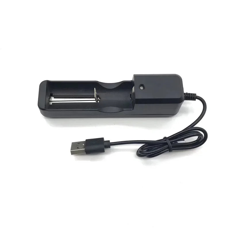Alasicka 1-Slot USB Lithium Battery Charger – 18650 & More Battery Charger Babs black China Mainland