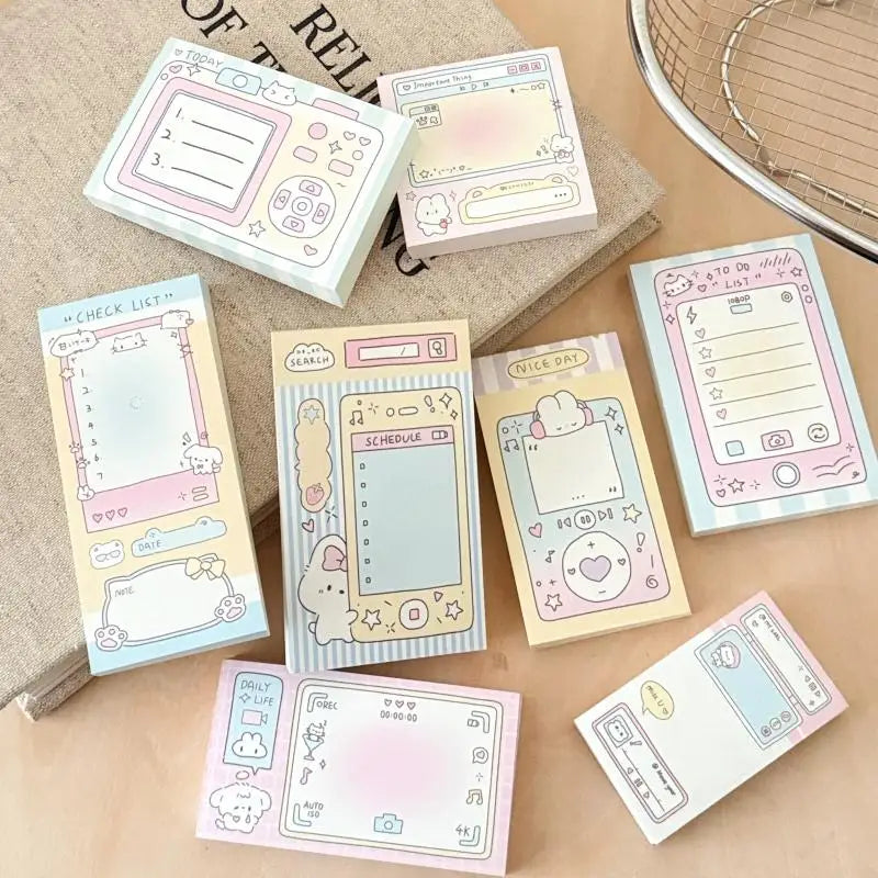 100-Sheet Cute Cartoon Tearable Memo Notepad – INS Style Memo Notepad Babs