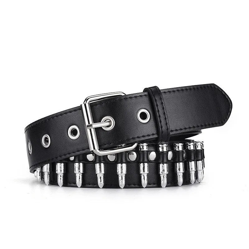Punk Pyramid Rivet Belt – Unisex Y2K PU Leather Jeans Belt Punk Rivet Belt Babs B