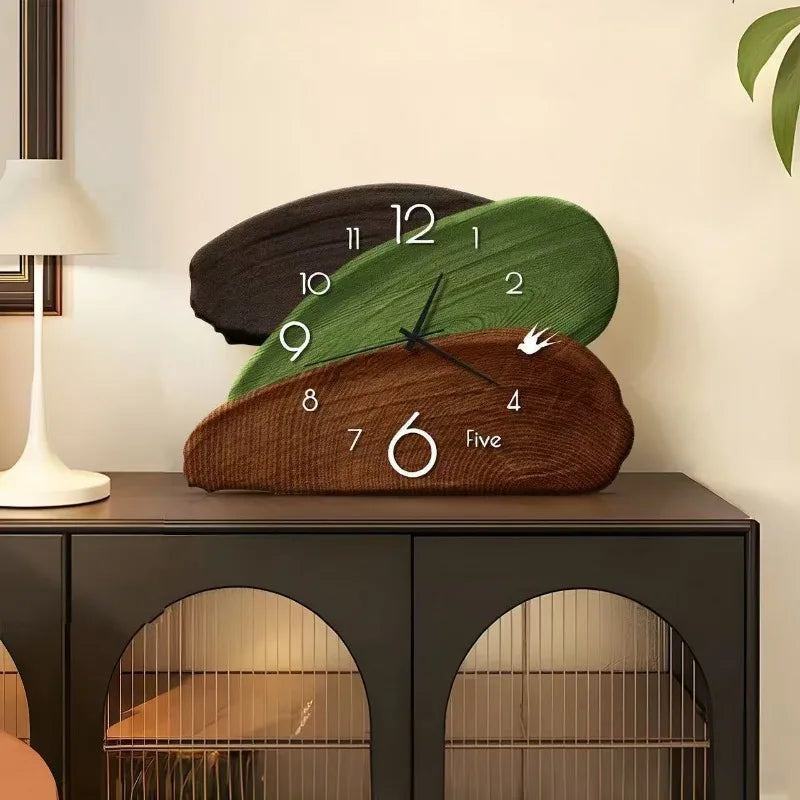 Vintage Silent Desktop Clock – Retro Art Decor Table Clock Decorative Table Clock Babs