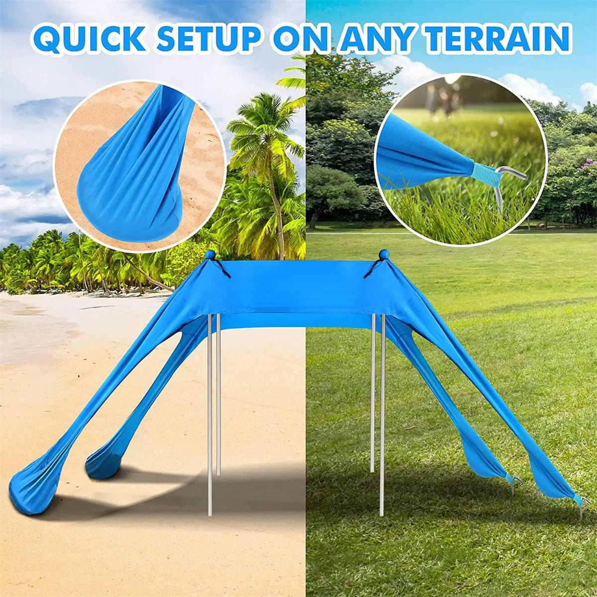 Pop-Up Beach Canopy Tent | 98% UV Protection, 1–3 Person Beach Canopy Tent Babs