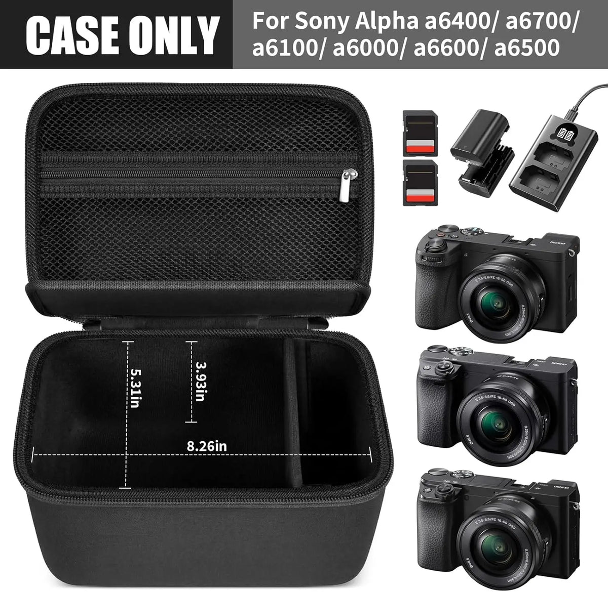 Paiyule Camera Case for Sony ZV-E10 a6400 a6700 a6000 Bag Camera Bag Case Babs
