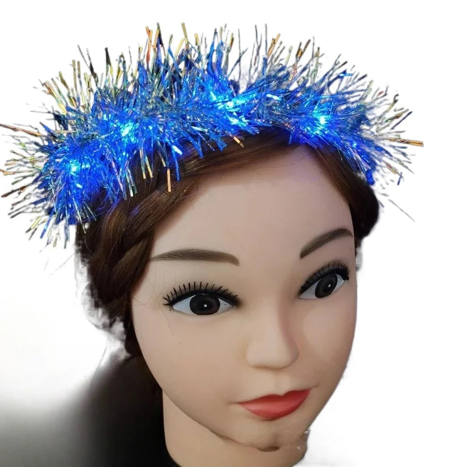20pcs LED Floral Wreath Headbands – Party, Wedding & Cosplay LED Wreath Headband Babs