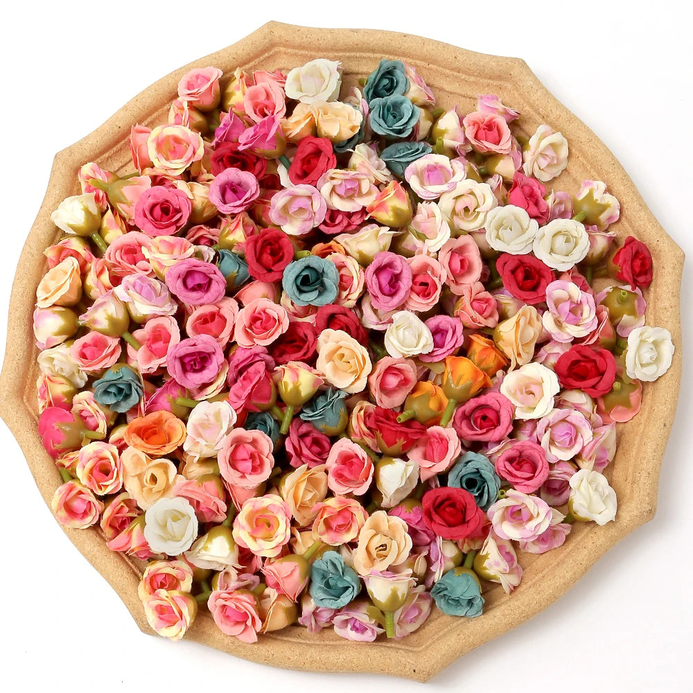 50 Pcs Silk Rose Artificial Flower Heads – Wedding & Home Decor Artificial Flower Heads Babs