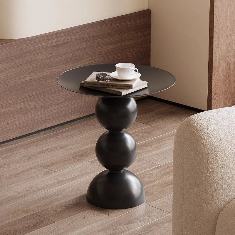 Retro Round Side Table – Minimalist Metal Coffee & Bedside Table Round Side Table Babs