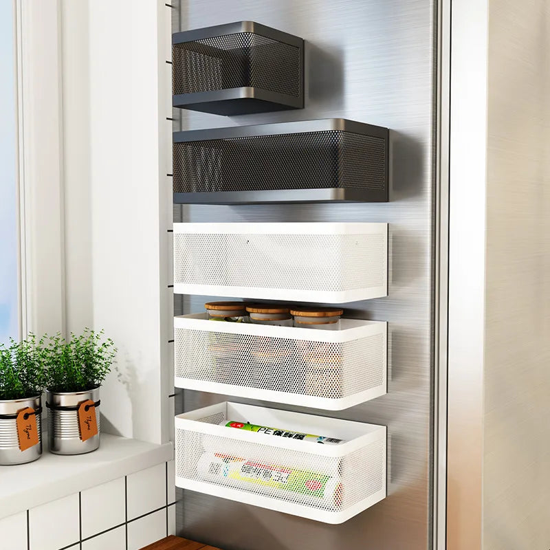 Magnetic Spice Rack – Stainless Steel Fridge Shelf Organizer Magnetic Spice Rack Babs