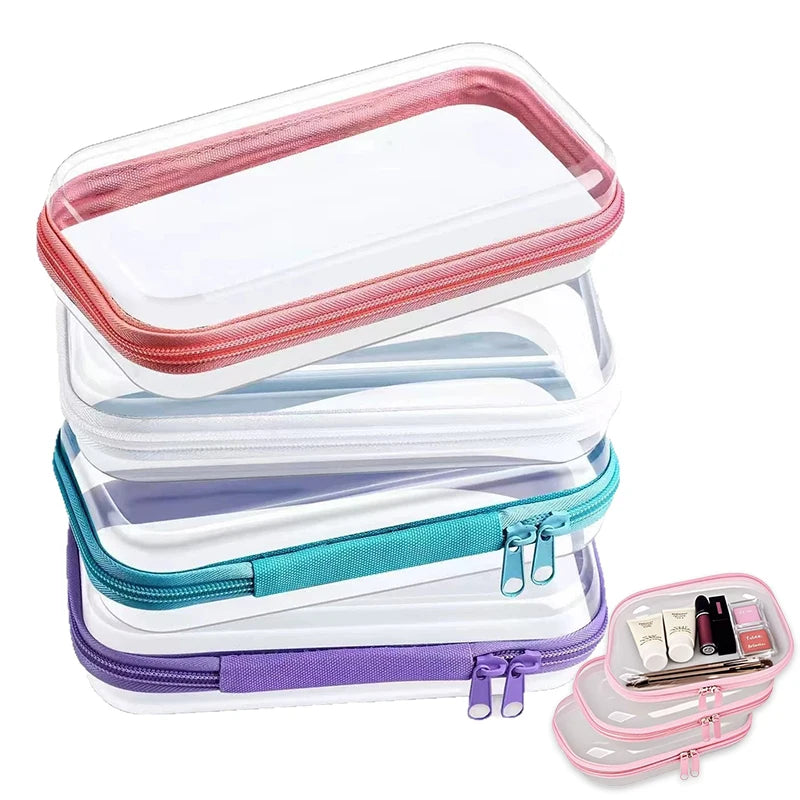 Clear Hard Shell Zipper Pouches – Waterproof Travel Organizer Travel Organizer Pouch Babs