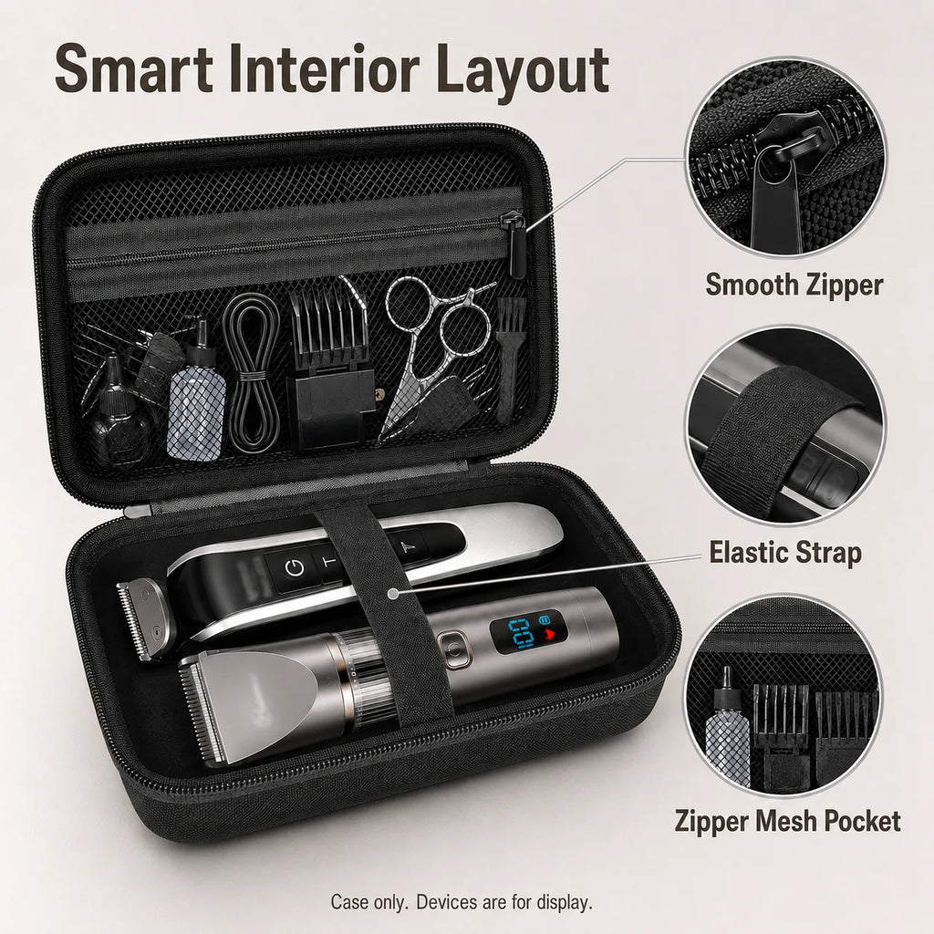 2pc Hair Clipper Case Barber Trimmer Organizer Travel Bag Clipper Organizer Bag Babs