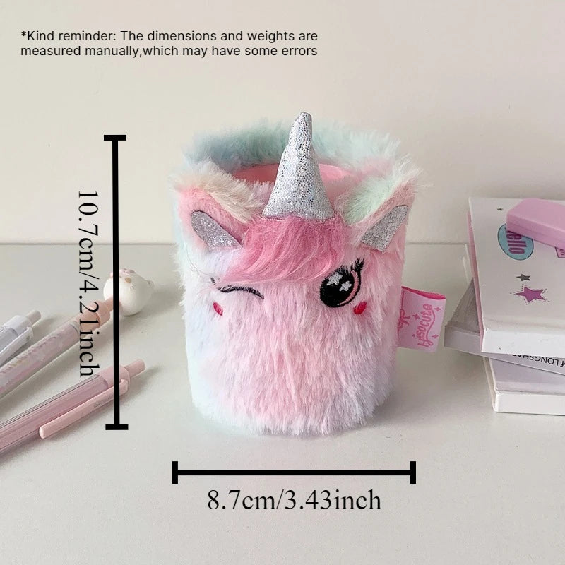 Cute Cartoon Plush Pen Holder – Desktop Stationery Organizer Plush Pen Holder Babs