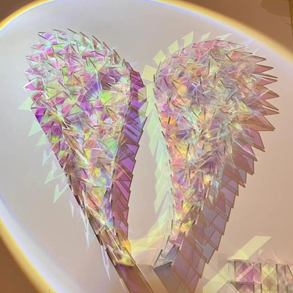 Rainbow Holographic Acrylic Sheets | Double-Sided Iridescent Tiles Holographic Acrylic Tiles Babs