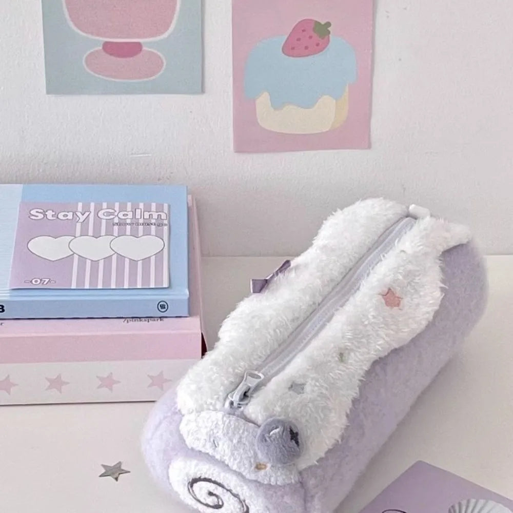 Plush Pencil Case – Cute Large Capacity Student Stationery Bag Plush Pencil Case Babs