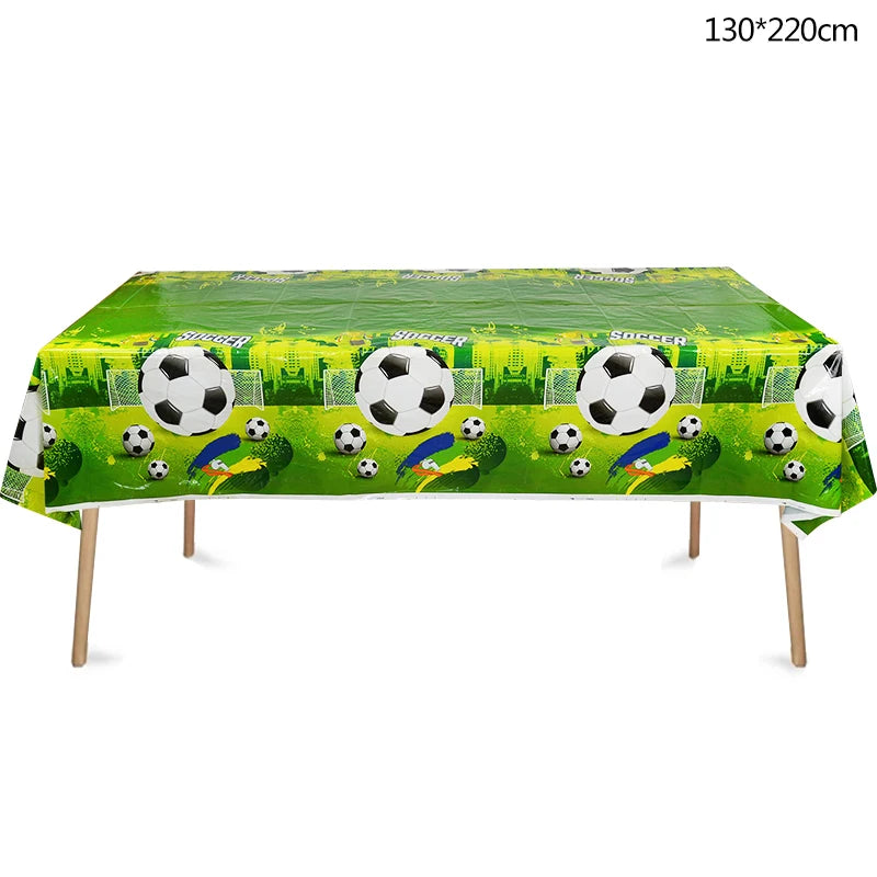 Soccer Party Disposable Tablecloth | Football Birthday Table Cover Disposable Tablecloth Babs B01