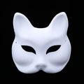 12pcs Blank White Cat Fox DIY Masquerade Half-Face Masks DIY Masquerade Masks Babs fox