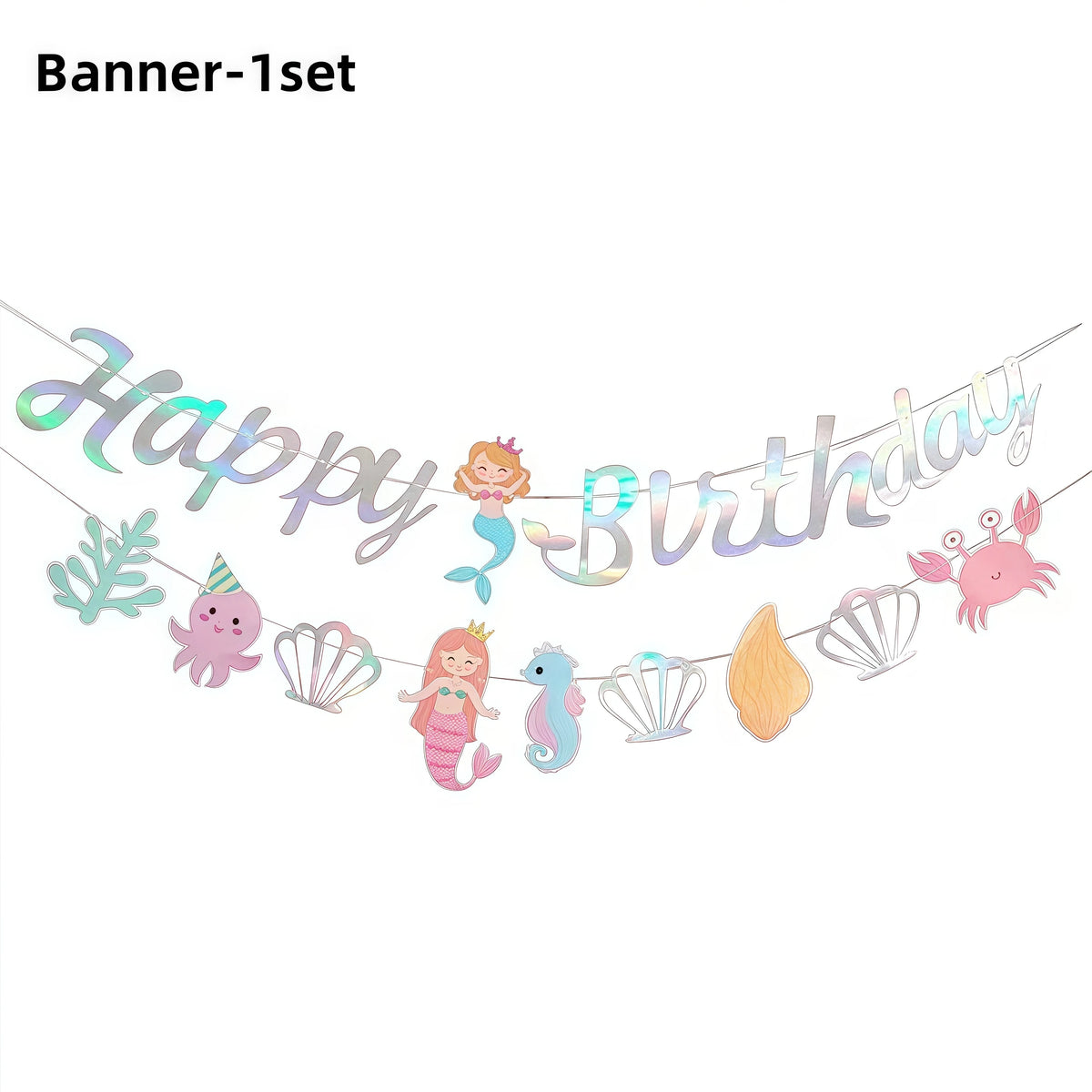 Mermaid Birthday Party Decorations Set – Plates, Cups & More