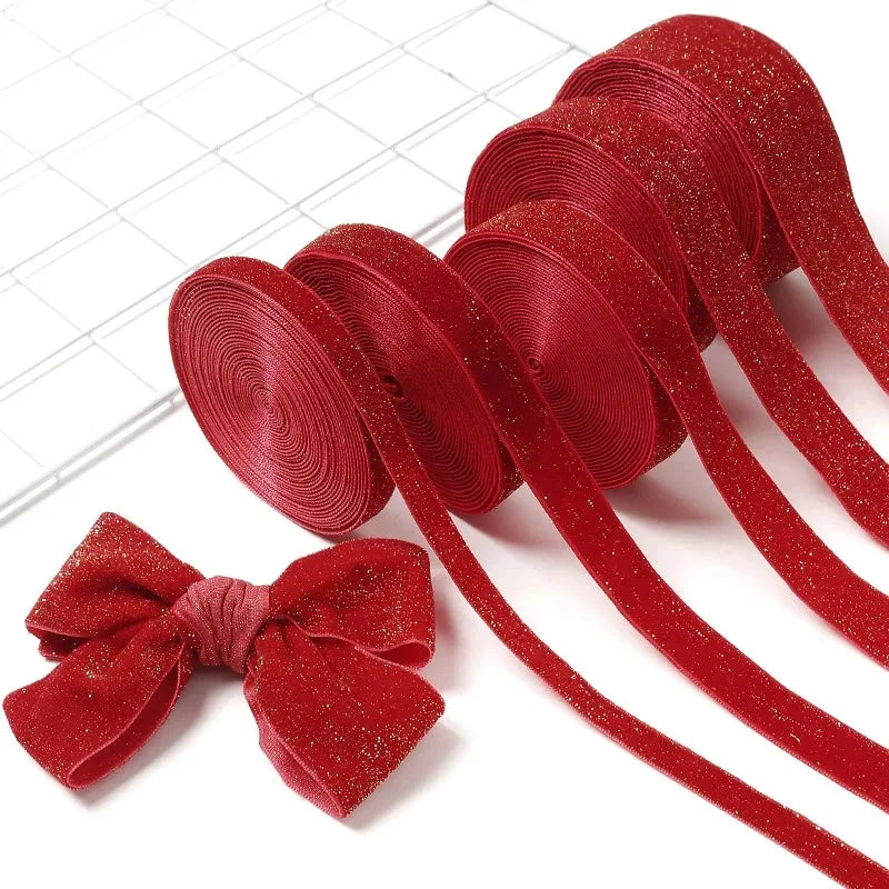 5m Red Silk Ribbon for Christmas, Gift Wrapping & DIY Crafts Decorative Craft Ribbon Babs