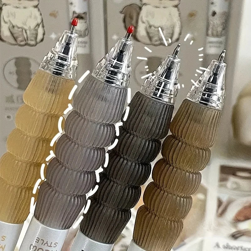 Cute Cat Gel Pens Set – 4pcs 0.5mm Black Ink Retractable Gel Pen Set Babs