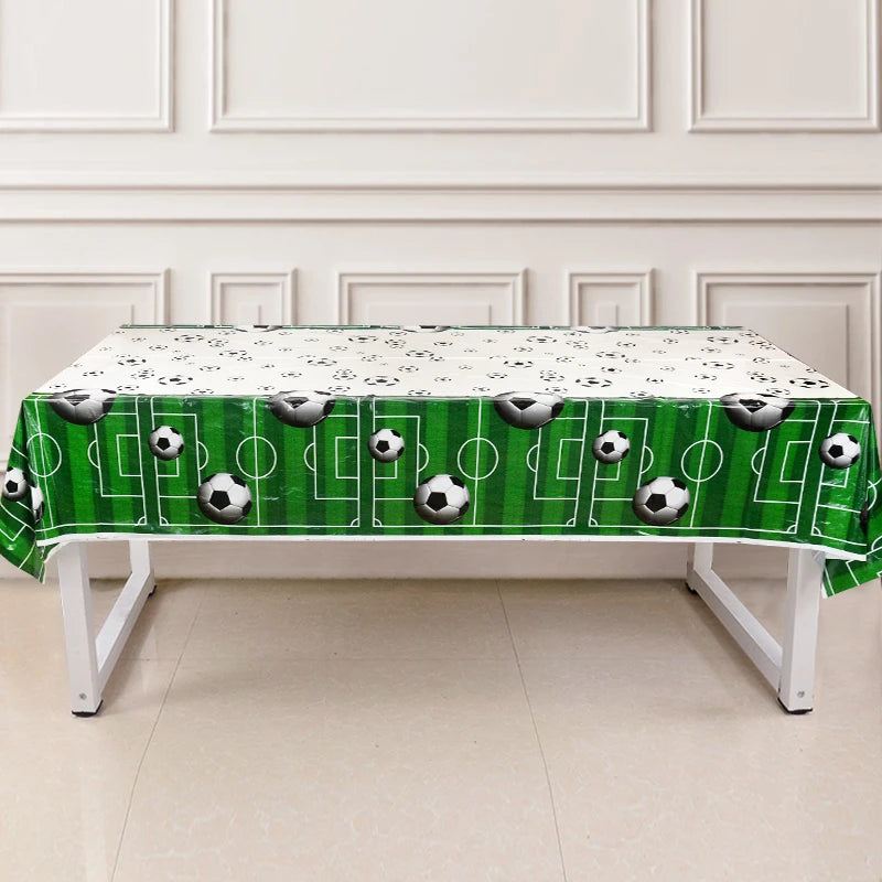 Soccer Party Disposable Tablecloth | Football Birthday Table Cover Disposable Tablecloth Babs