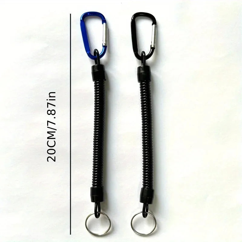 2pcs Retractable Elastic Lanyard with Buckle – Fishing & Outdoor Fishing Lanyard Babs