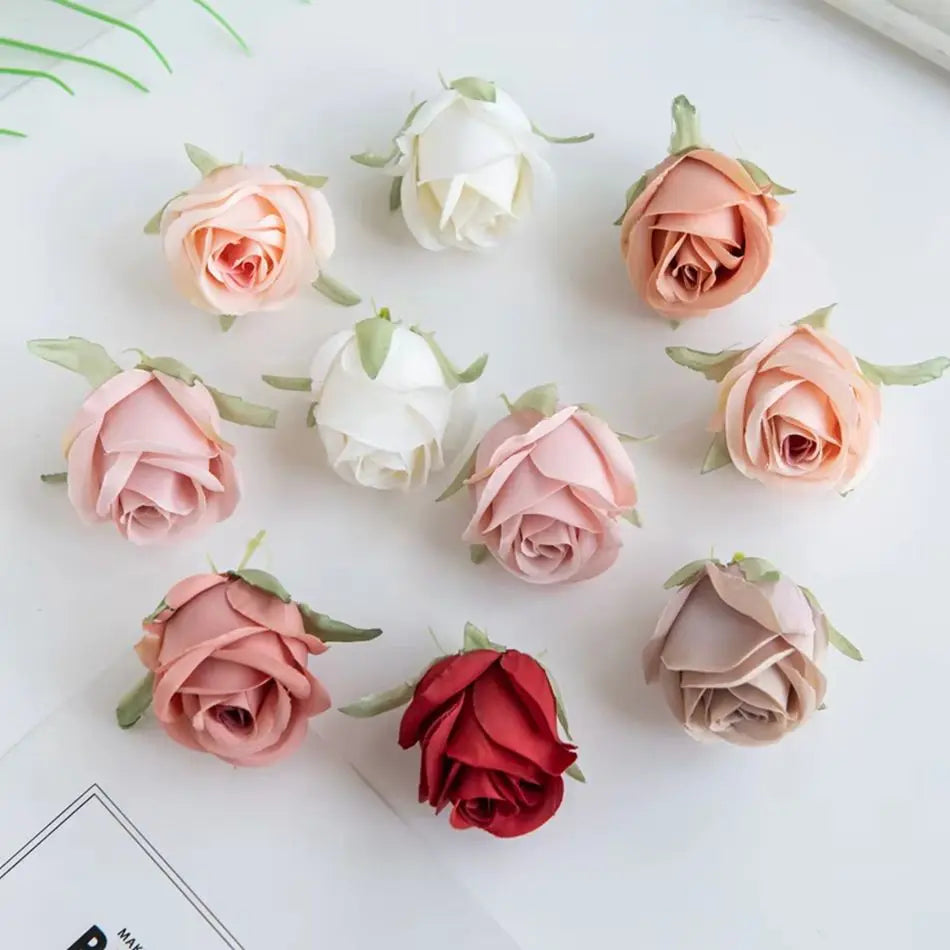 Silk Rose Heads 40/80pcs – Wedding & DIY Home Decor Artificial Silk Flowers Babs