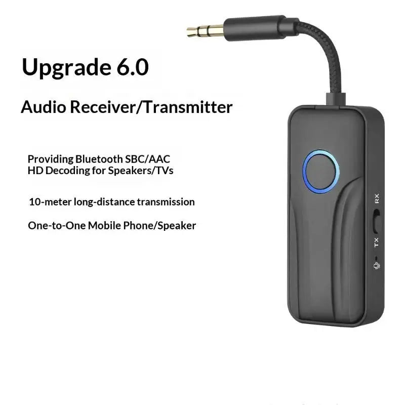 Bluetooth 6.0 Audio Transmitter Receiver – 3.5mm AUX HiFi Bluetooth Audio Adapter Babs