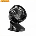 HOMEFISH USB Rechargeable Mini Travel Fan – Foldable Portable Portable Mini Fan Babs Black
