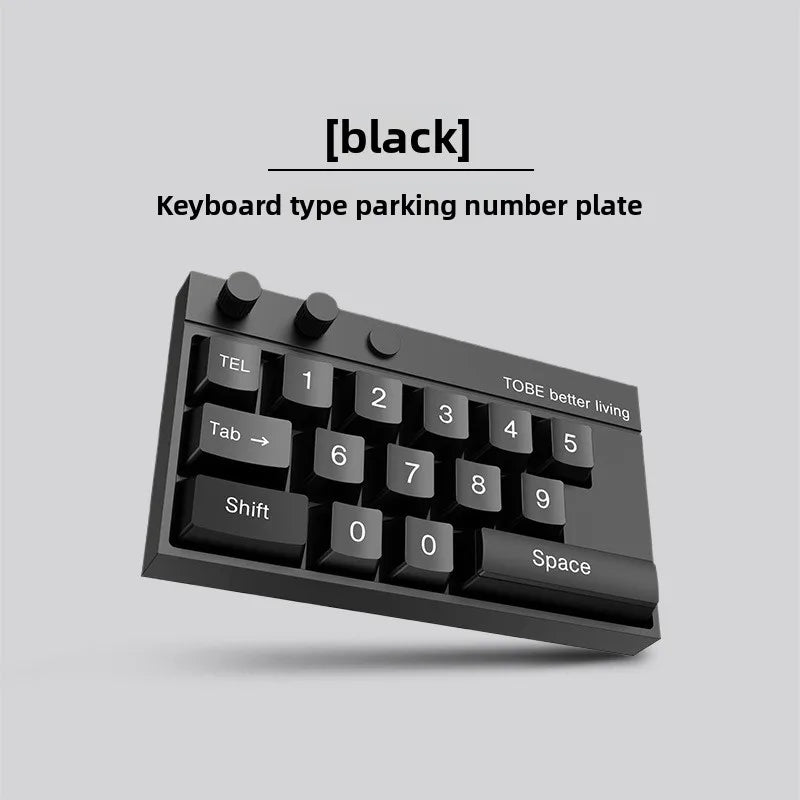 Car Temporary Parking Number Plate – Movable Digits Parking Number Plate Babs black